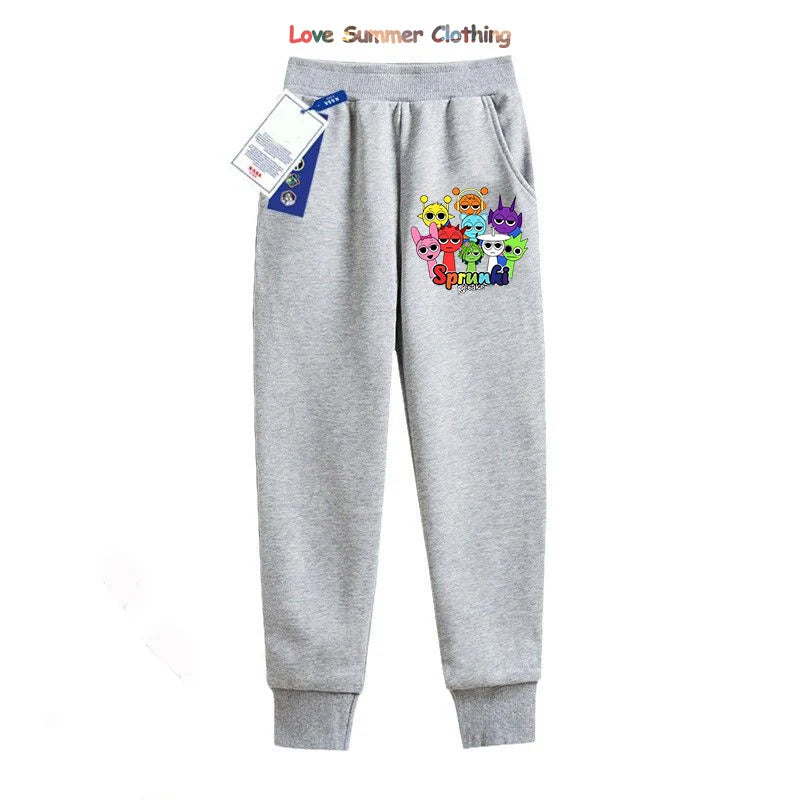 Sprunki Thick Anime Cartoon Sweatshirt Autumn Winter Hip Hop Hooded