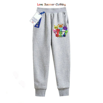 Sprunki Thick Anime Cartoon Sweatshirt Autumn Winter Hip Hop Hooded