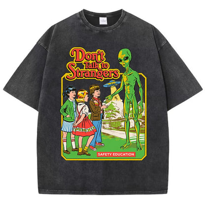 Cartoon Alien Cotton Short Sleeve T Shirts