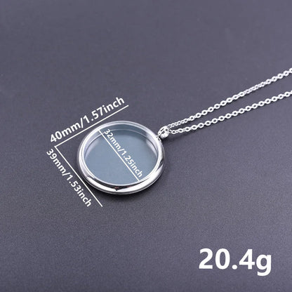 Twist Locket Pendant Photo Floating Charm Necklace
