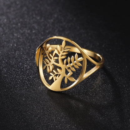 316L Stainless Steel Tree Of Life Ring