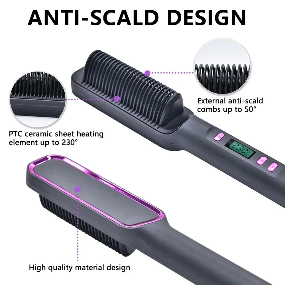 Electric Hot Comb Straight Hair Straightener