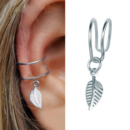 Bohemian Piercing Crystal Rhinestone Ear Cuff Wrap Earrings
