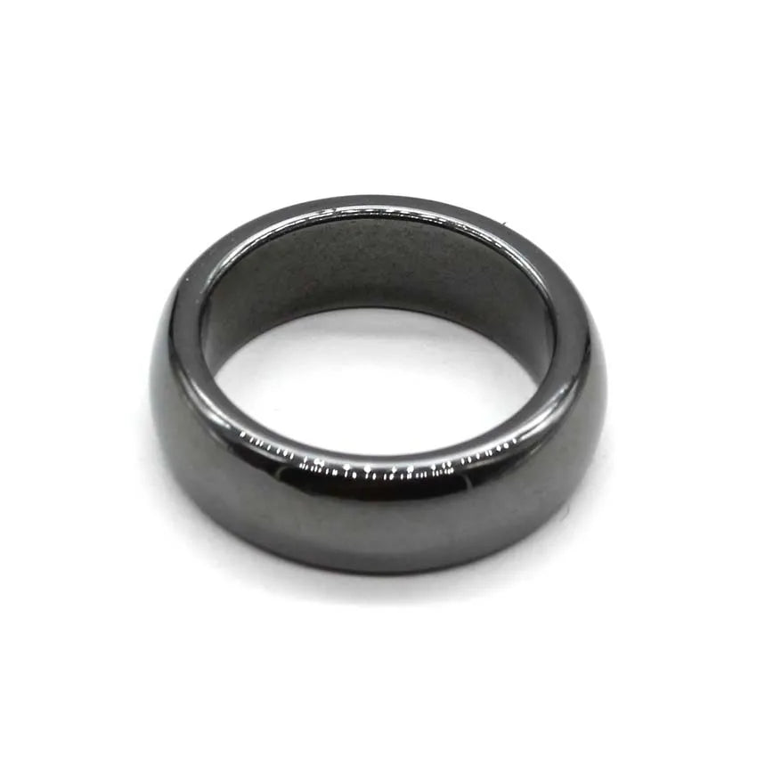 5pcs Natural Black Hematite Magnetic Stone Healing Ring