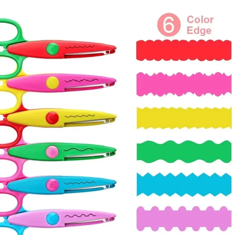 6pcs Scissors Wavy Pattern Paper Cutter Diy Handmade