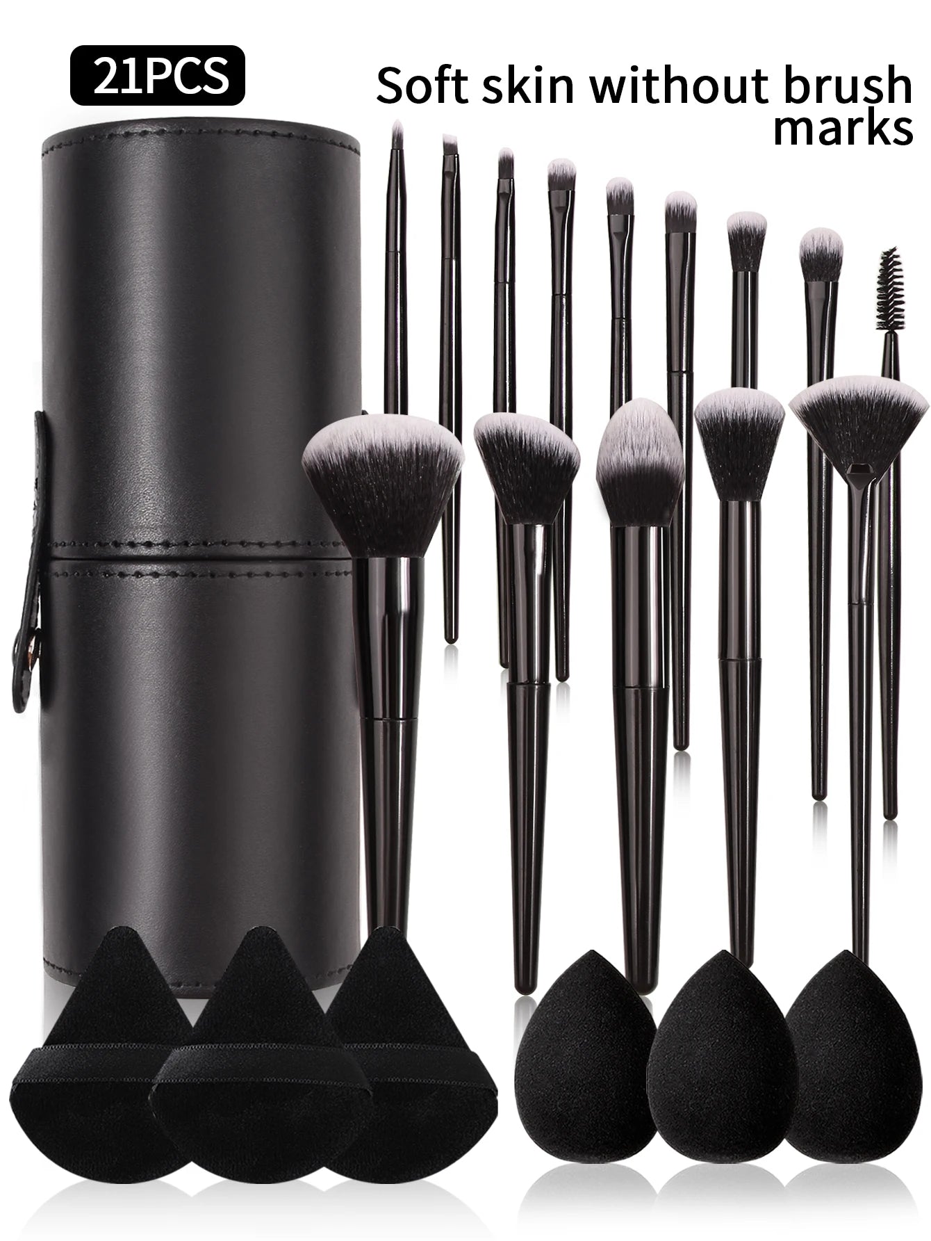 3~21pcs Fashion Makeup Brush Soft  Set