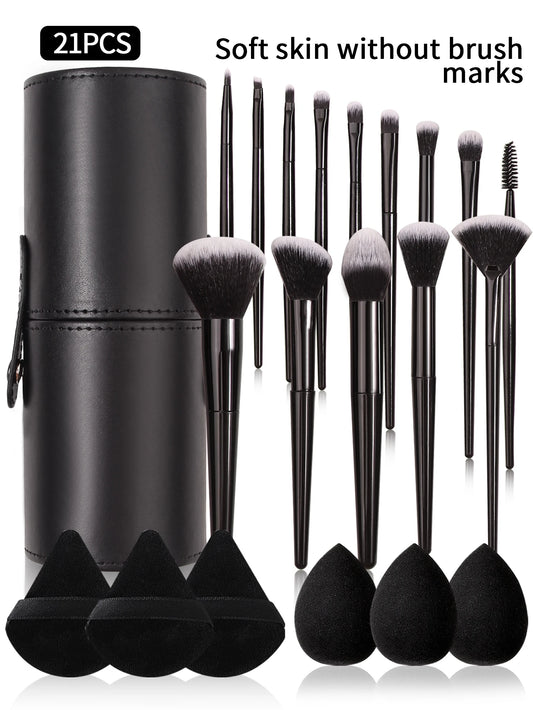 3~21pcs Fashion Makeup Brush Soft  Set