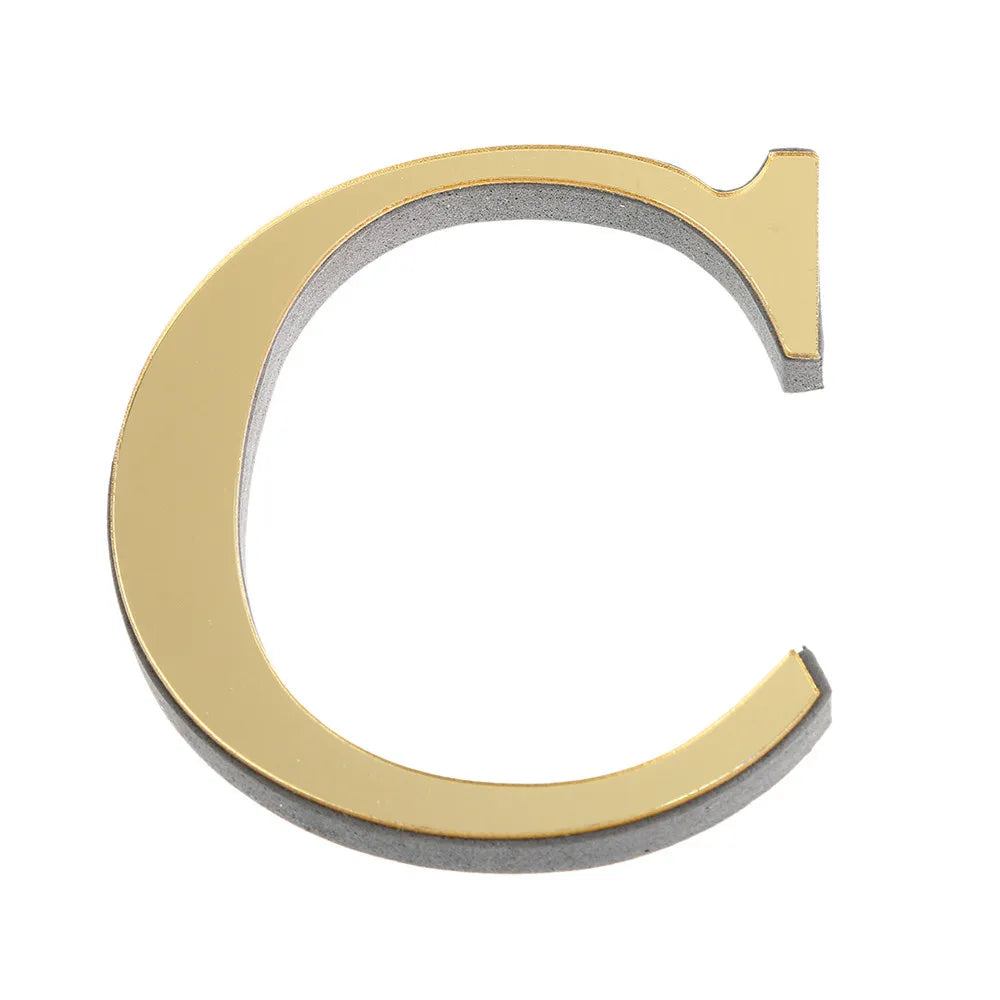 3D Mirror 26 Alphabet Letters Wall Stickers