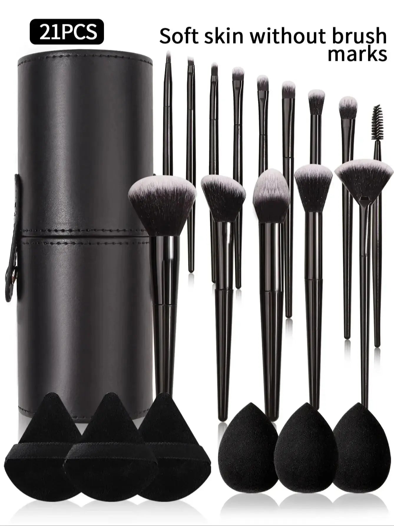 3~21pcs Fashion Makeup Brush Soft  Set