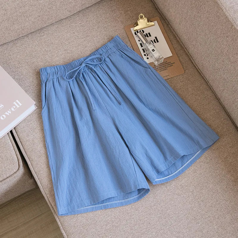 Casual Cotton High Waisted Pants
