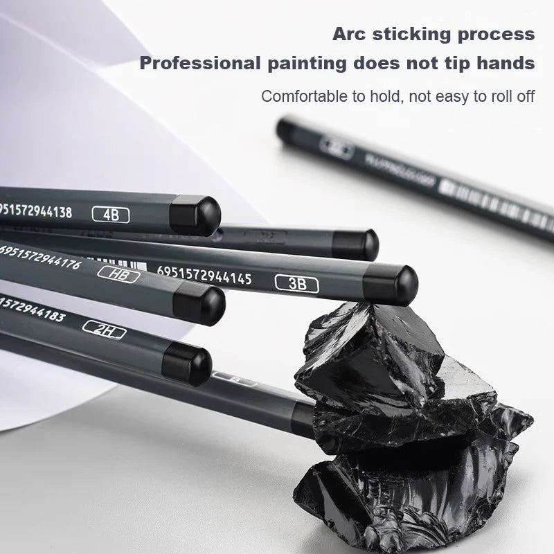2H HB B 2B 3B 4B 5B 6B 7B 8B 12B 14B Sketch Drawing Graphite Charcoal Pencils Set