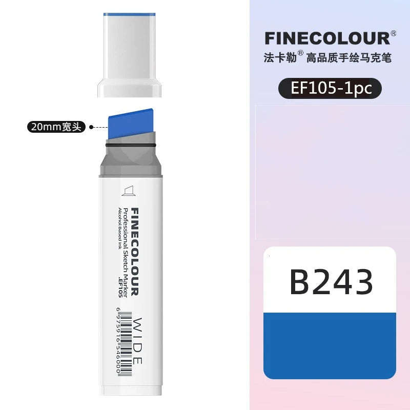 Finecolour 20mm Wide Markers Alcohol Line Sketching Art Markers Pen