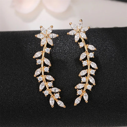 Huitan Aesthetic Flower Stud Earrings