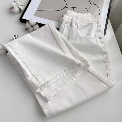 Fleece Thermal High Waist Snow Warm Plush Denim Straight Leg Jeans