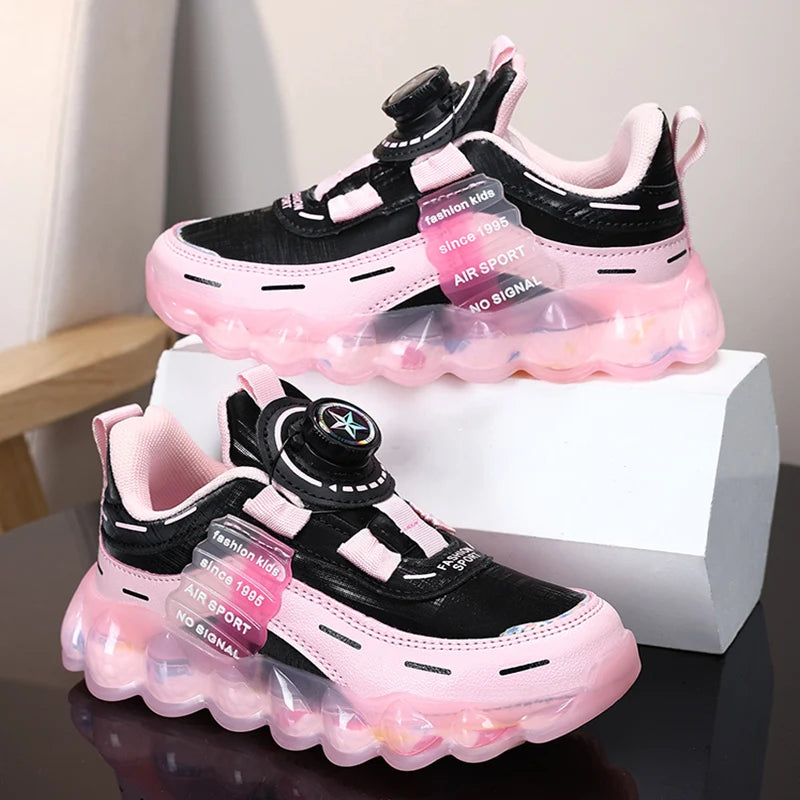 Anti-skid Leather Kids Running Sneaker
