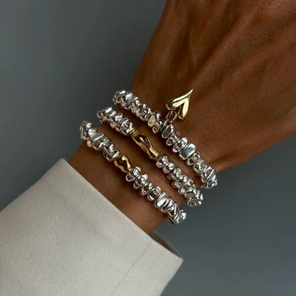 DANA 3pcs/set Chain Heart Bracelets