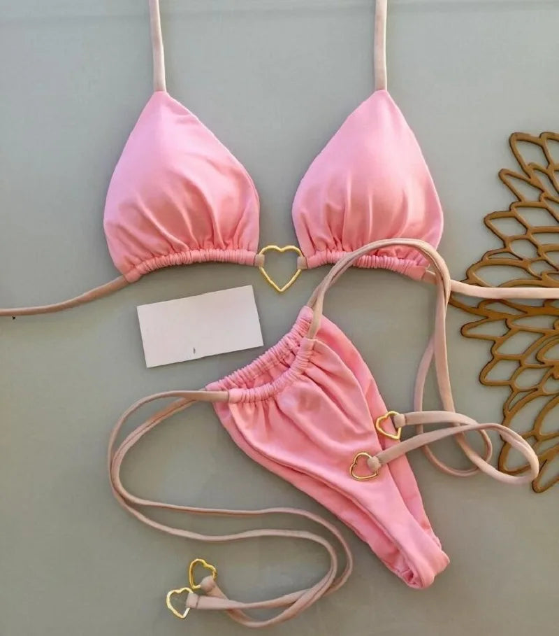 Sexy Halter Bikini Swimsuit  Brazilian Set