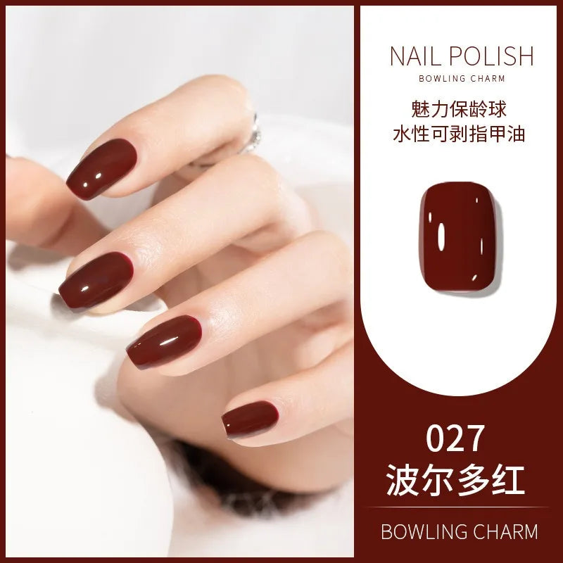 40 Colors Nail Polish Water-based Quick Drying Tearable Nail Art