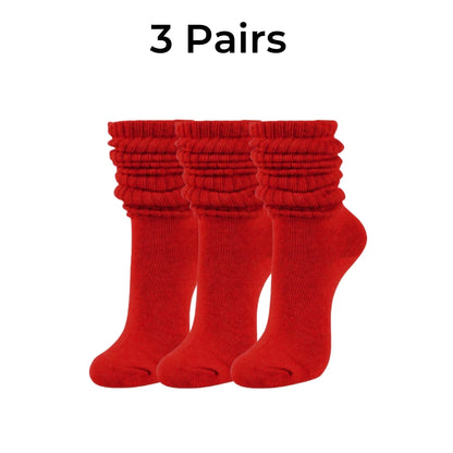 3/6 pairs Fall Winter Slouch Knit Slouchy Scrunch Socks