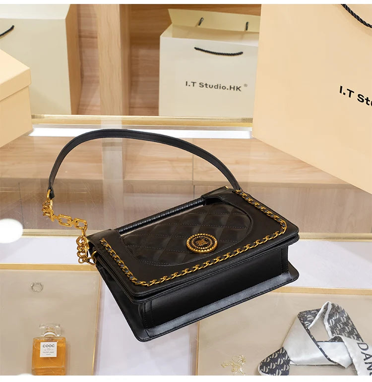 genuine leather underarm bag