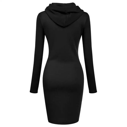 Hooded Sweatshirts Slim Long Sleeve Dress