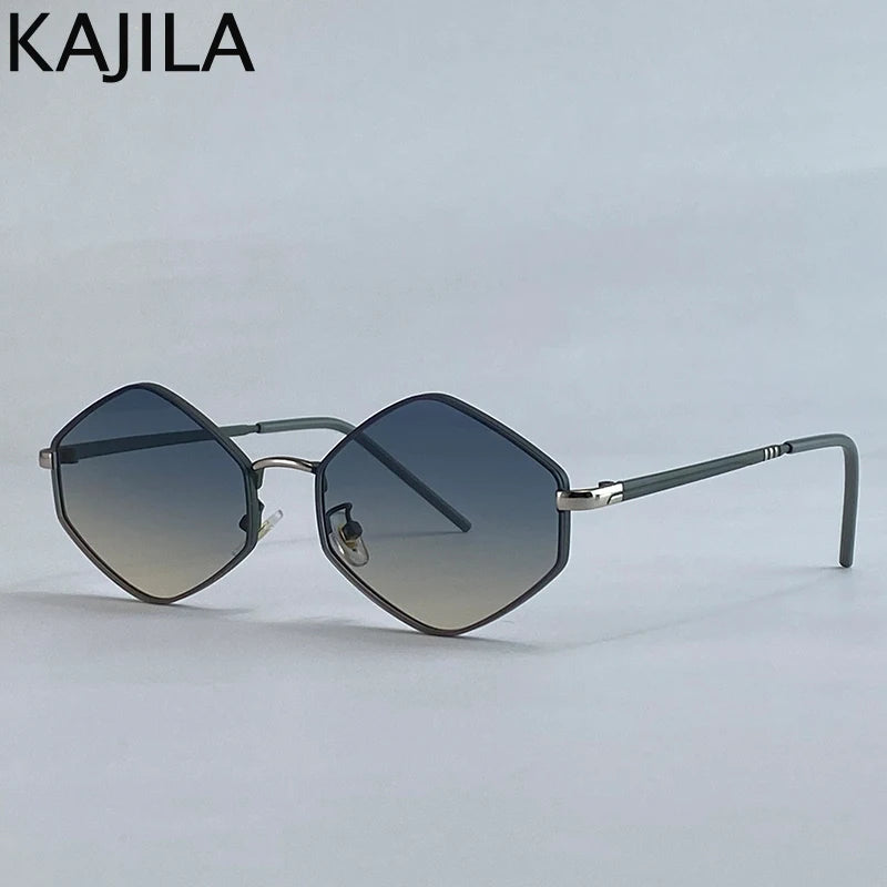 Small Frame Hexagon Punk Sunglasses