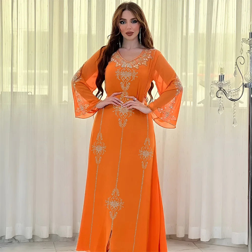 Polyester Muslim Long Sleeve Long Abaya
