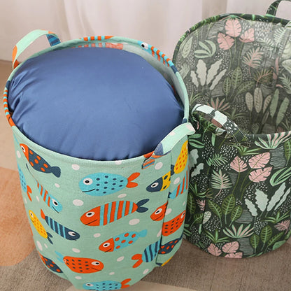 Laundry Storage Bag Cotton Linen Large Basket