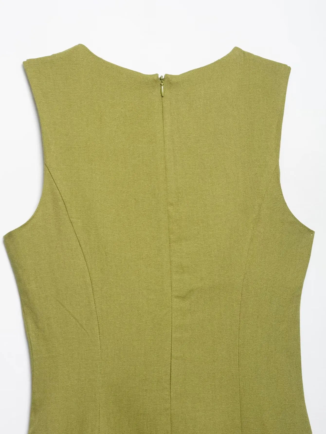 Square Collar Sleeveless Dress