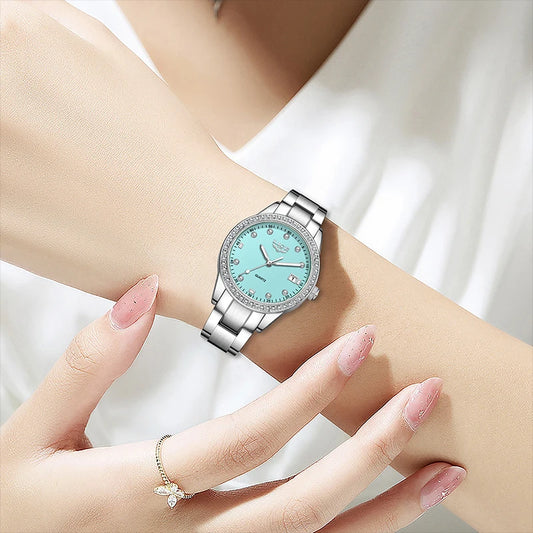 Luxury Luminous Stainless Steel Clock Waterproof Watch