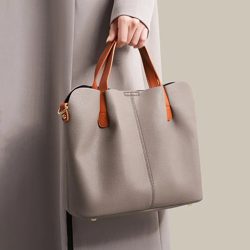 Leather Luxury Shoulder Bag Soft Handbags Large Capacity Crossbody Bags