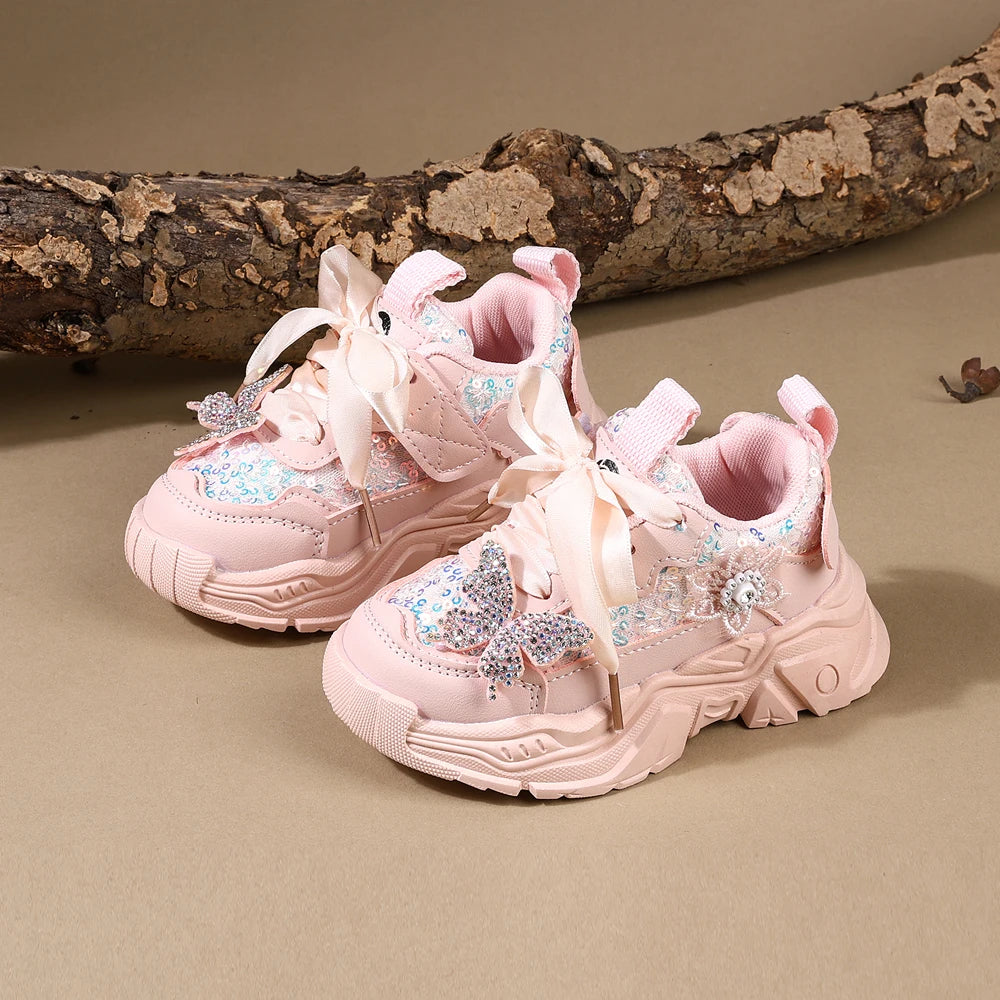Spring Toddler Bling Soft Sole Breathable Sneakers
