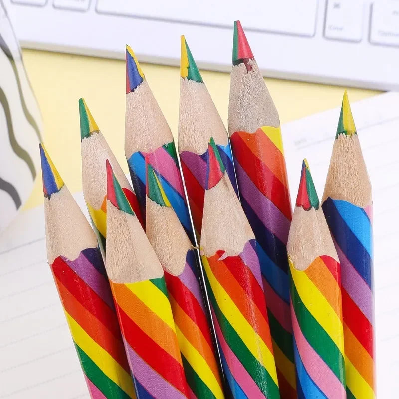 4 Color Concentric Rainbow Pencil Wooden Bulk Rainbow Pencil