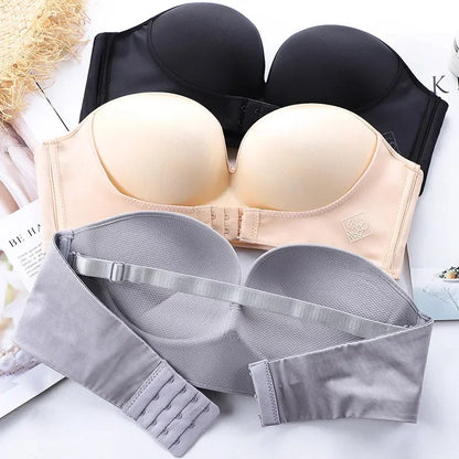 Front buckle invisible small push-up bra