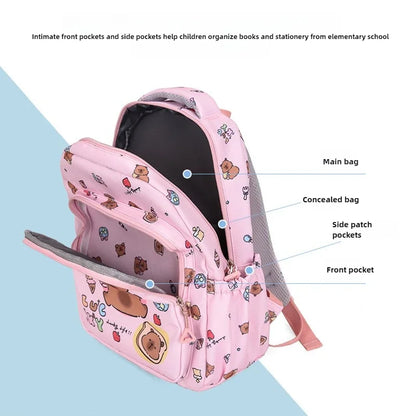 Capybara Colorful Backpack 3Pcs/Set Casual School Bags