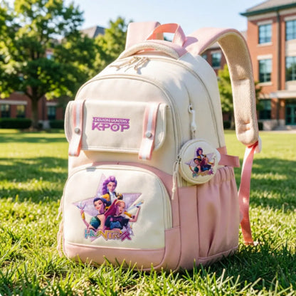 KPop Demon Hunters School Bag Backpack Zipper Bookbag