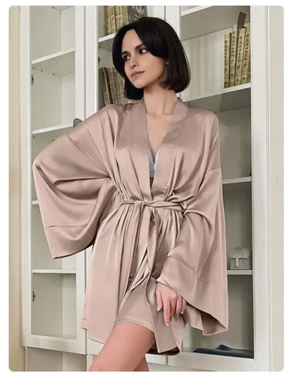 Sexy Flare Sleeve Bathrobe Loose Robes