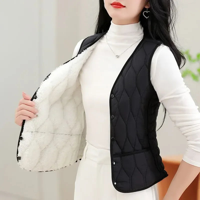 Cotton V-neck Sleeveless Vest