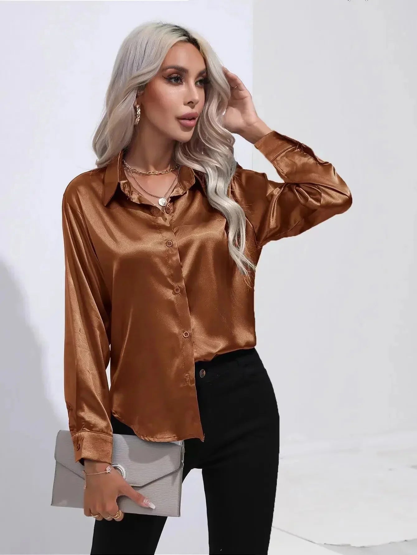 Long Sleeve Silk Shirt