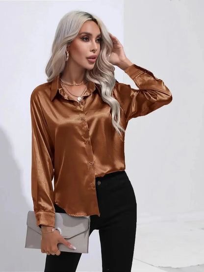 Long Sleeve Silk Shirt