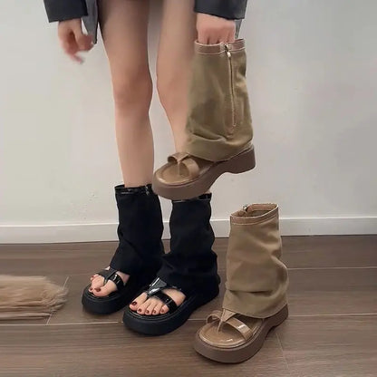 DANA heightening pants tube short boots