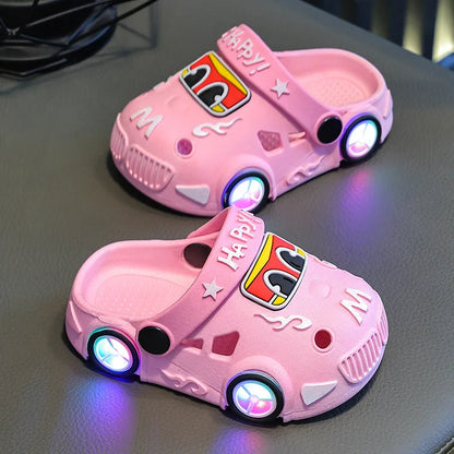 Car Shaped Wheels Will Light Up Soft Bottom Slippers