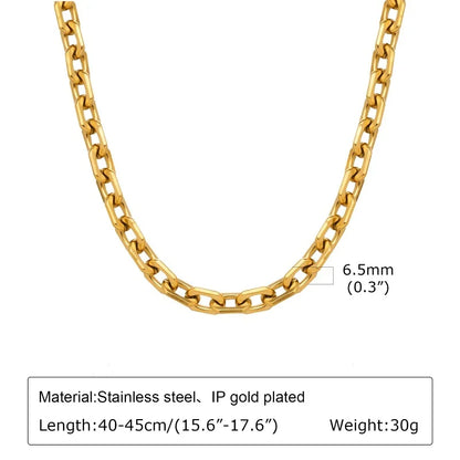 Chunky Gold Stainless Steel Jewelry Necklace