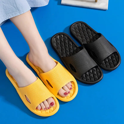Summer Light Home Soft Solid Color Flip Flops Slippers