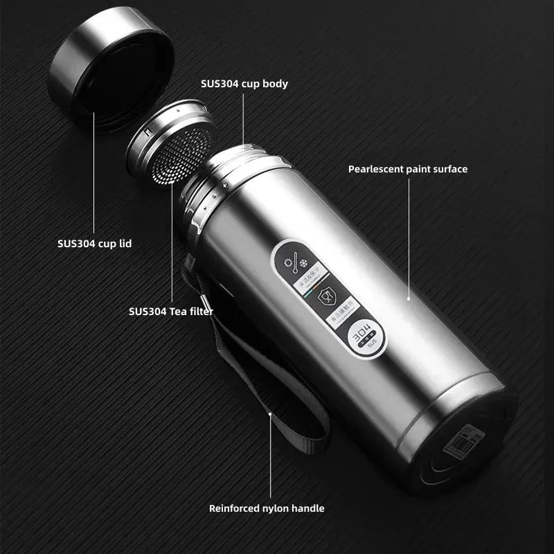 Thermos Stainless Steel Vacuum Bottle with LED Temperature Display