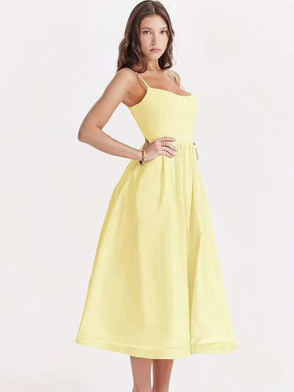 Elegant Sleeveless Chic Strap Dress Minimalist Fit