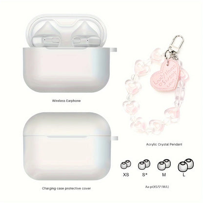 TWS Heart Shaped Bluetooth Headset Wireless Earbuds with ENC Smart Noise Cancellation