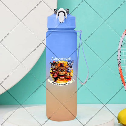 750ml FNAF Water Bottle with Straw Five Nights At Freddys Cartoon Anime