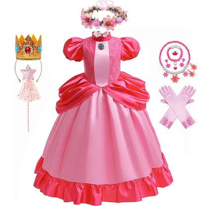 Peach Princess Daisy Cosplay Costume Rosalina Dress