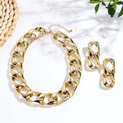 Hip Hop Color Acrylic Choker Necklace Set